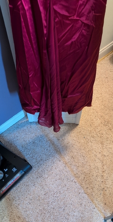 Blondie Nites Red Halter Evening Dress - Picture 5 of 16